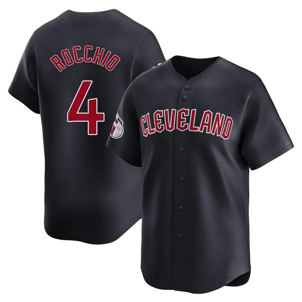 C.Guardians #4 Brayan Rocchio Player Navy Limited Home Game Fdoa Stitched Jerseys