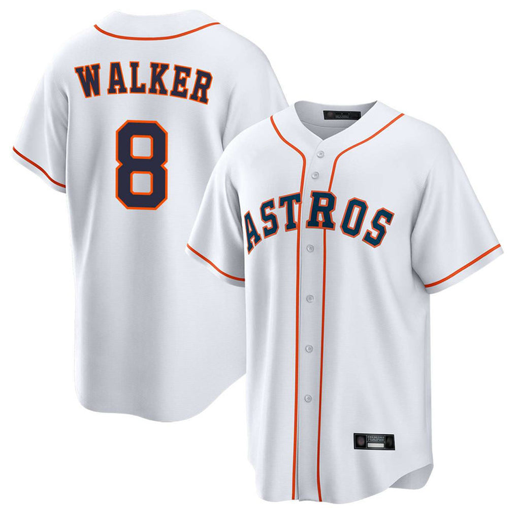 H.Astros #8 Christian Walker Player White Home Game Fdoa Stitched Jerseys