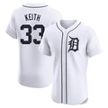 D.Tigers #33 Colt Keith Player White Limited Elite Home Fdoa Stitched Jerseys