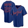 NY.Mets #26 Nolan McLean Player Royal T-shirt Home Game Fdoa Stitched Jerseys