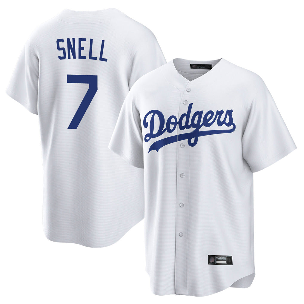 LA.Dodgers #7 Blake Snell Player White Game Fdoa Stitched Jerseys