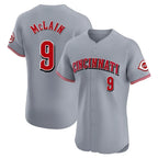 C.Reds #9 Matt McLain Player Gray Limited Elite Home Fdoa Stitched Jerseys