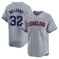C.Guardians #32 Gavin Williams Player Gray Road Limited Home Fdoa Stitched Jerseys