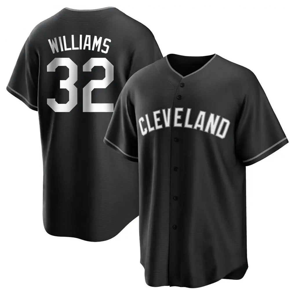 C.Guardians #32 Gavin Williams Player Black Home Game Fdoa Stitched Jerseys