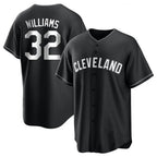 C.Guardians #32 Gavin Williams Player Black Home Game Fdoa Stitched Jerseys