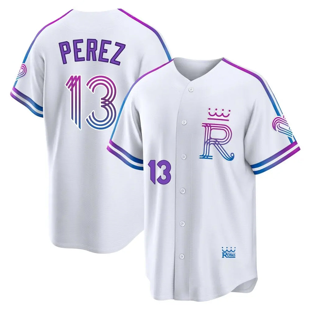 KC.Royals #13 Salvador Perez Player White 2026 City Connect Limited Home Fdoa Stitched Jerseys