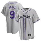 C.Rockies #9 Brenton Doyle Player Gray Game Home Fdoa Stitched Jerseys