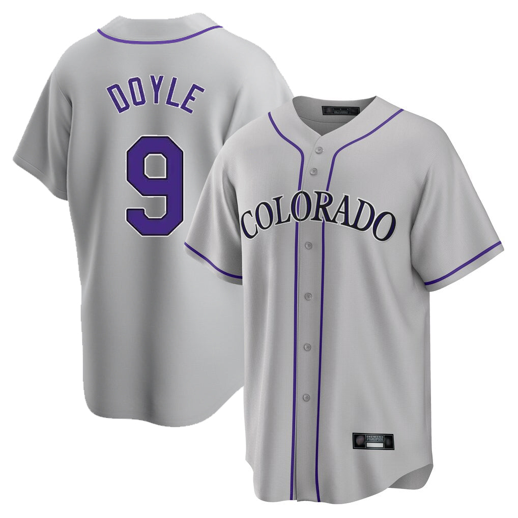 C.Rockies #9 Brenton Doyle Player Gray Game Home Fdoa Stitched Jerseys