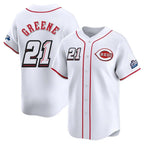 C.Reds #21 Hunter Greene Player White Speedway Classic Home Limited Fdoa Stitched Jerseys