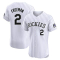 C.Rockies #2 Tyler Freeman Player White Limited Elite Home Fdoa Stitched Jerseys