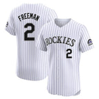 C.Rockies #2 Tyler Freeman Player White Limited Elite Home Fdoa Stitched Jerseys