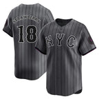 NY.Mets #18 Darryl Strawberry Player Gray City Connect Limited Fdoa Stitched Jerseys