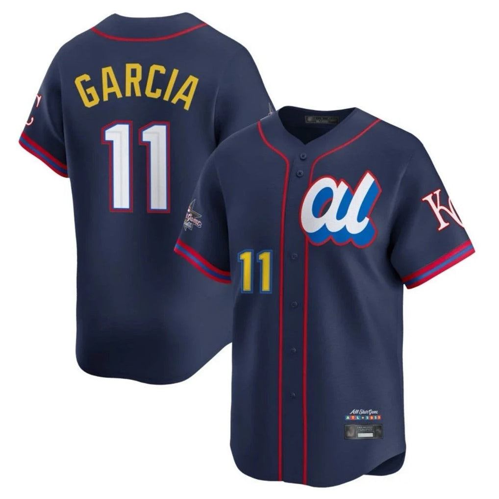 KC.Royals #11 Maikel Garcia Player Navy Limited American League All-Star Edition Fdoa Stitched Jerseys