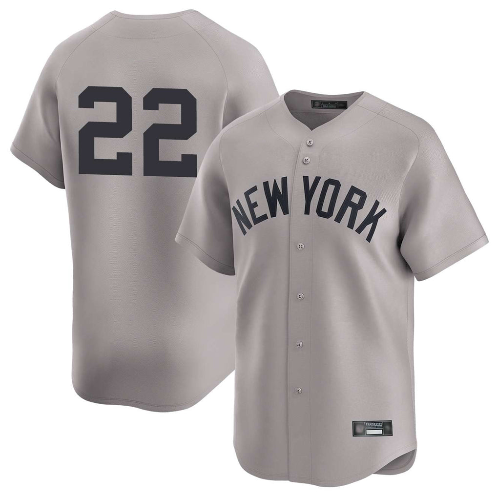 NY.Yankees #22 Ben Rice Player Gray Limited Fdoa Stitched Jerseys