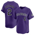 C.Rockies #2 Tyler Freeman Player Purple Limited Home Fdoa Stitched Jerseys