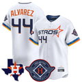 H.Astros #44 Yordan Alvarez Player White City Connect Texas Patch Vapor Premier Limited Home Fdoa Stitched Jerseys