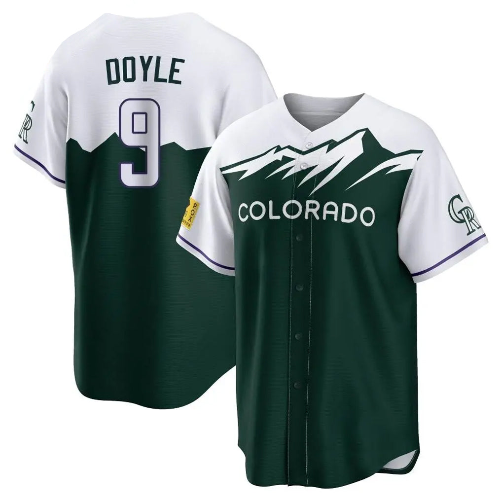 C.Rockies #9 Brenton Doyle Player Green City Connect Home Game Fdoa Stitched Jerseys