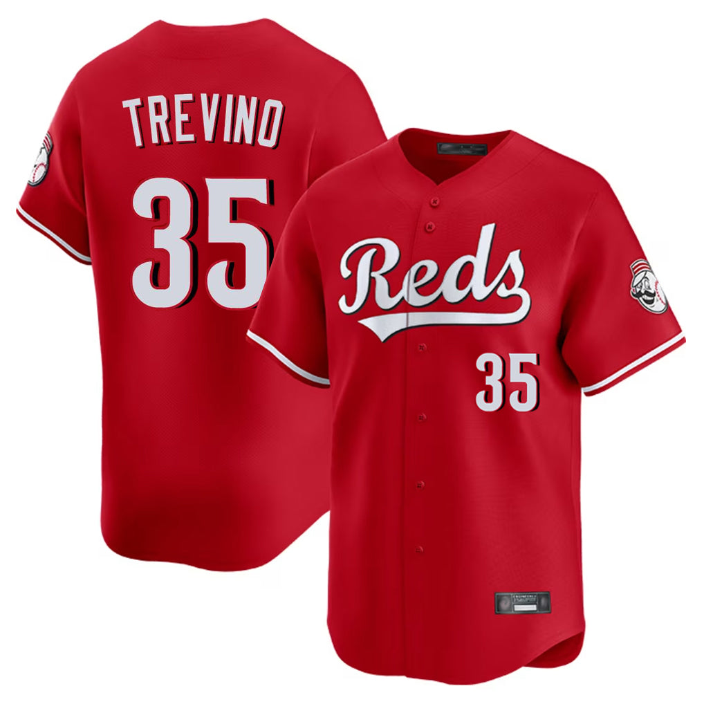 C.Reds #35 Jose Trevino Player Red Home Limited Fdoa Stitched Jerseys