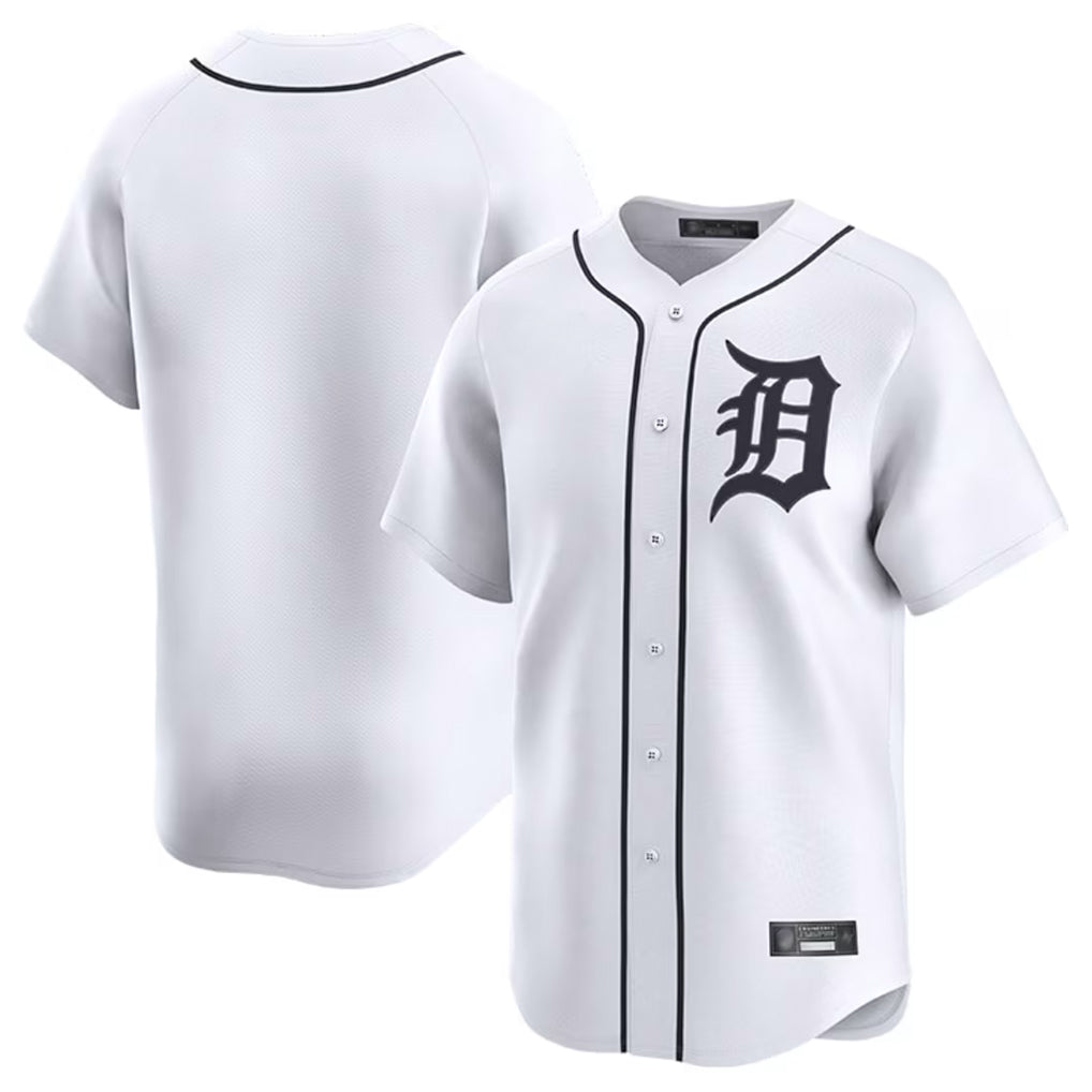 D.Tigers ## Tigers Blank Player White Home Limited Fdoa Stitched Jerseys