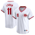 C.Reds #11 Barry Larkin Player White Cooperstown Collection Limited T-shirt Home Fdoa Stitched Jerseys