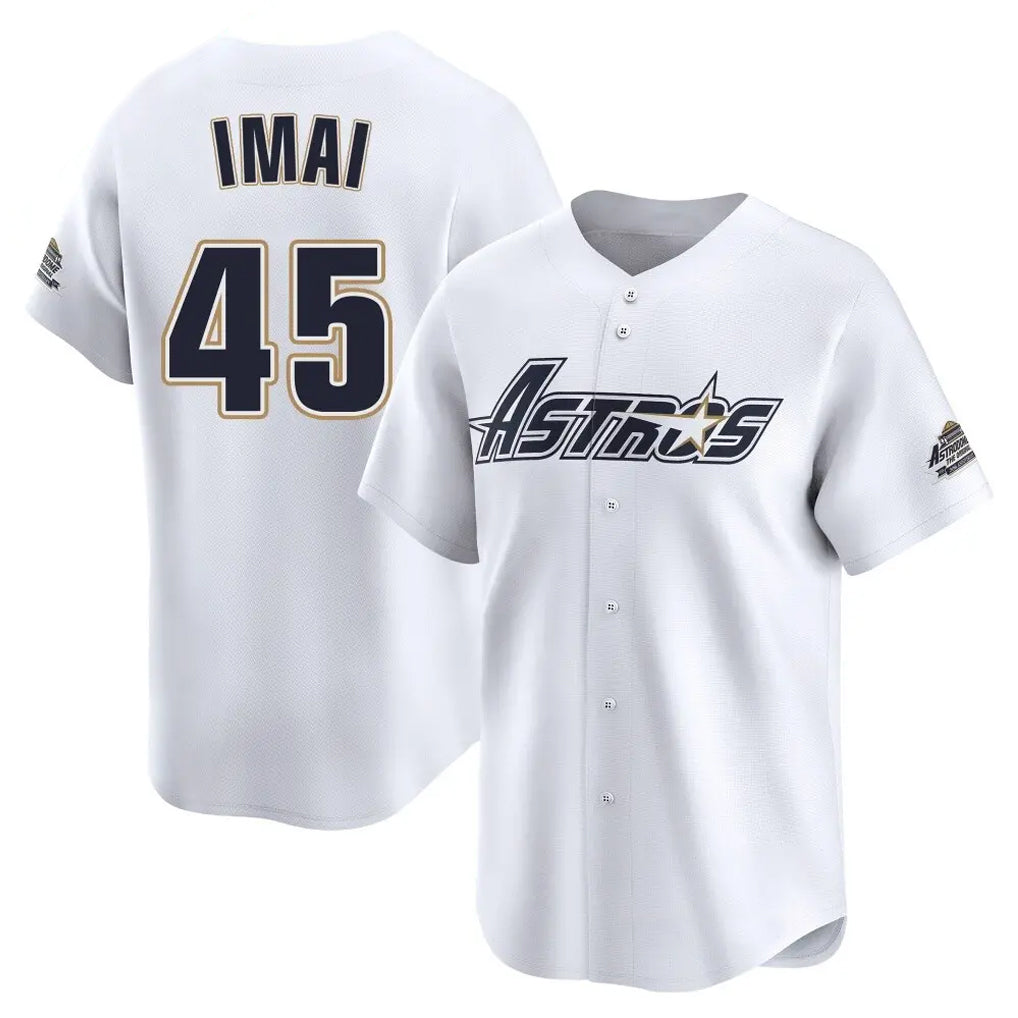 H.Astros #45 Tatsuya Imai Player White Throwback Cooperstown Collection Limited Fdoa Stitched Jerseys