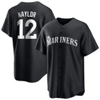 S.Mariners #12 Josh Naylor Player Black Home Limited Fdoa Stitched Jerseys