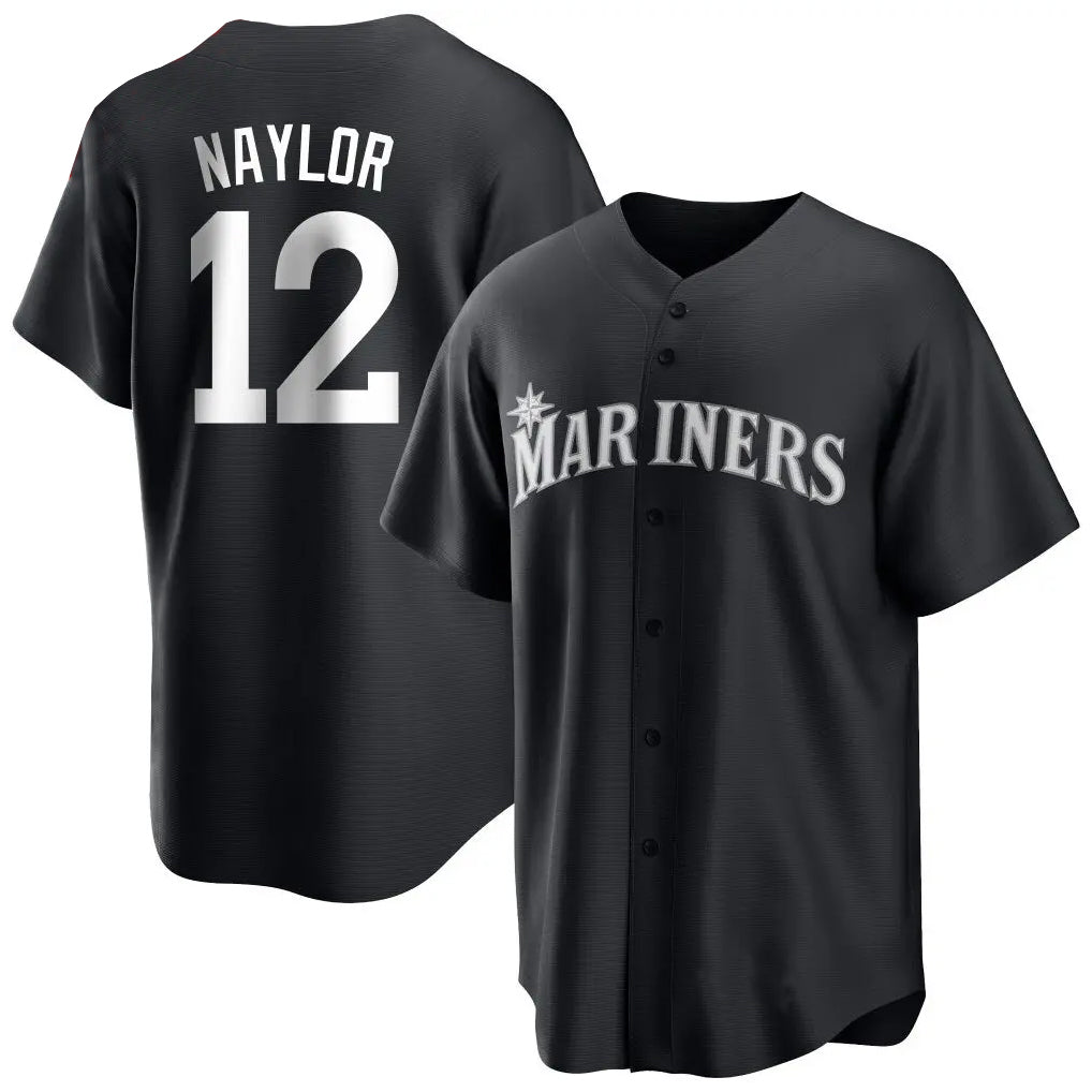 S.Mariners #12 Josh Naylor Player Black Home Limited Fdoa Stitched Jerseys