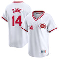 C.Reds #14 Pete Rose Player White Cooperstown Collection Limited T-shirt Home Fdoa Stitched Jerseys