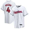 C.Guardians #4 Brayan Rocchio Player White Home Game Fdoa Stitched Jerseys