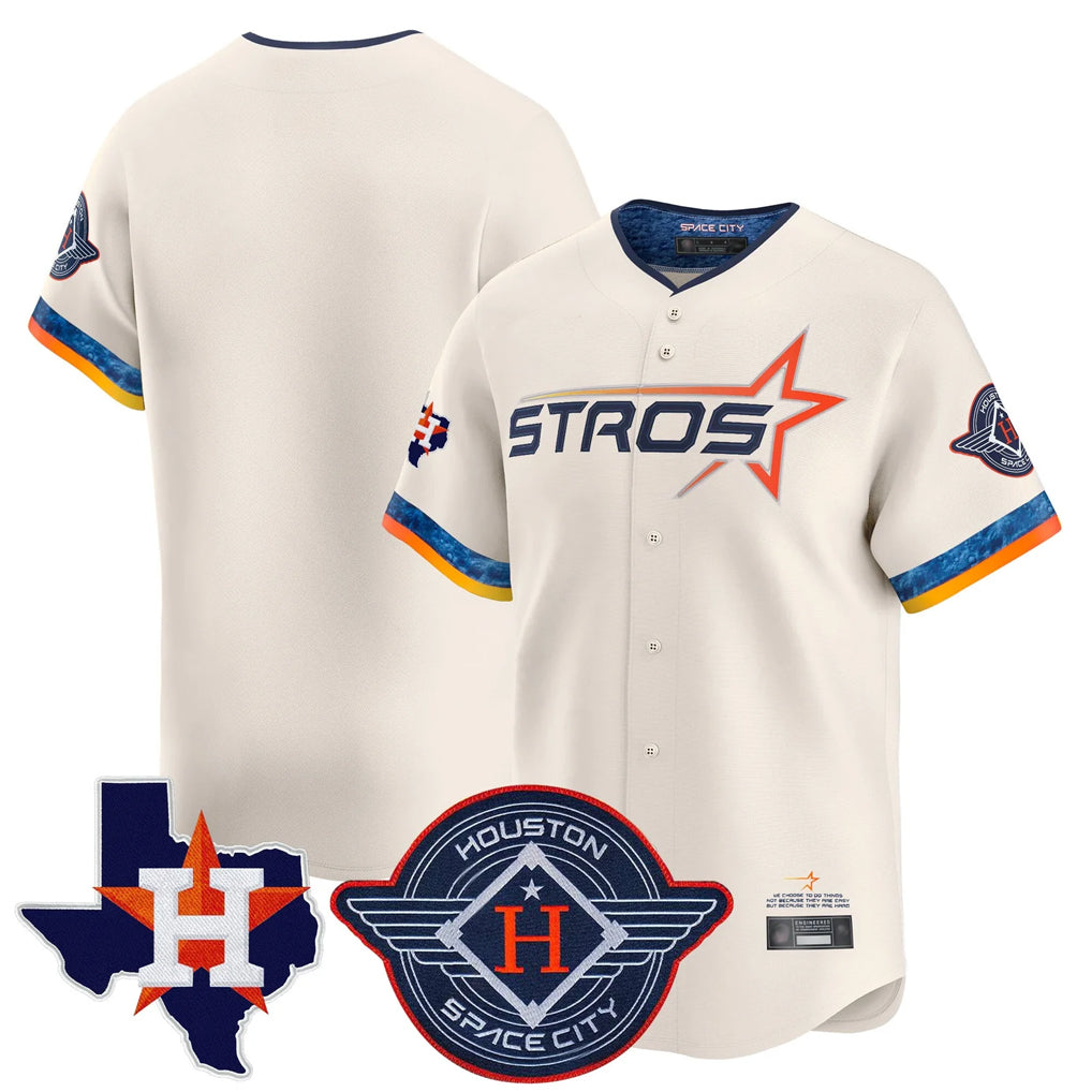 H.Astros ## Astros Blank Player Cream City Connect Texas Patch Vapor Premier Limited Home Fdoa Stitched Jerseys