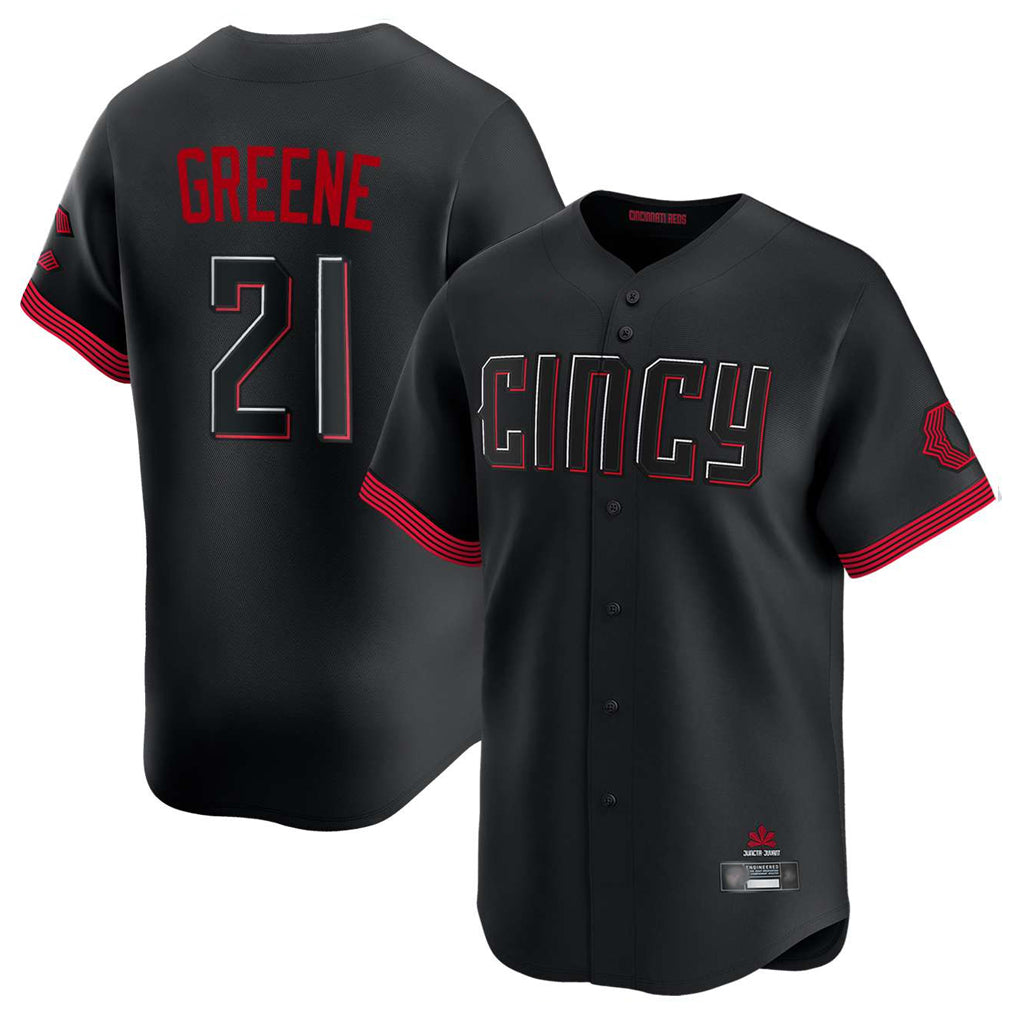 C.Reds #21 Hunter Greene Player Black City Connect Home Limited Fdoa Stitched Jerseys