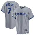 KC.Royals #7 Bobby Witt Jr. Player Grey Road Game Home Fdoa Stitched Jerseys
