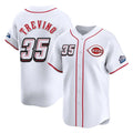 C.Reds #35 Jose Trevino Player White Speedway Classic Home Limited Fdoa Stitched Jerseys