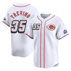 C.Reds #35 Jose Trevino Player White Speedway Classic Home Limited Fdoa Stitched Jerseys