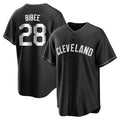 C.Guardians #28 Tanner Bibee Player Black Home Game Fdoa Stitched Jerseys