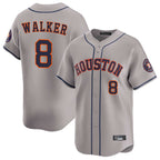 H.Astros #8 Christian Walker Player Gray Home Limited Fdoa Stitched Jerseys