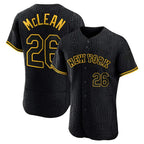 NY.Mets #26 Nolan McLean Player Black Snake Skin City Home Limited Elite Fdoa Stitched Jerseys