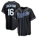 KC.Royals #16 Bo Jackson Player Black Carbon Fashion Home Game Fdoa Stitched Jerseys
