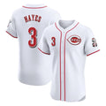 C.Reds #3 Ke'Bryan Hayes Player White Limited Elite Home Fdoa Stitched Jerseys