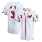 C.Reds #3 Ke'Bryan Hayes Player White Limited Elite Home Fdoa Stitched Jerseys