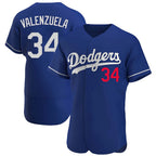 LA.Dodgers #34 Fernando Valenzuela Player Royal Limited Elite Home Fdoa Stitched Jerseys