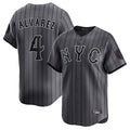 NY.Mets #4 Francisco Alvarez Player Gray City Connect Limited Fdoa Stitched Jerseys