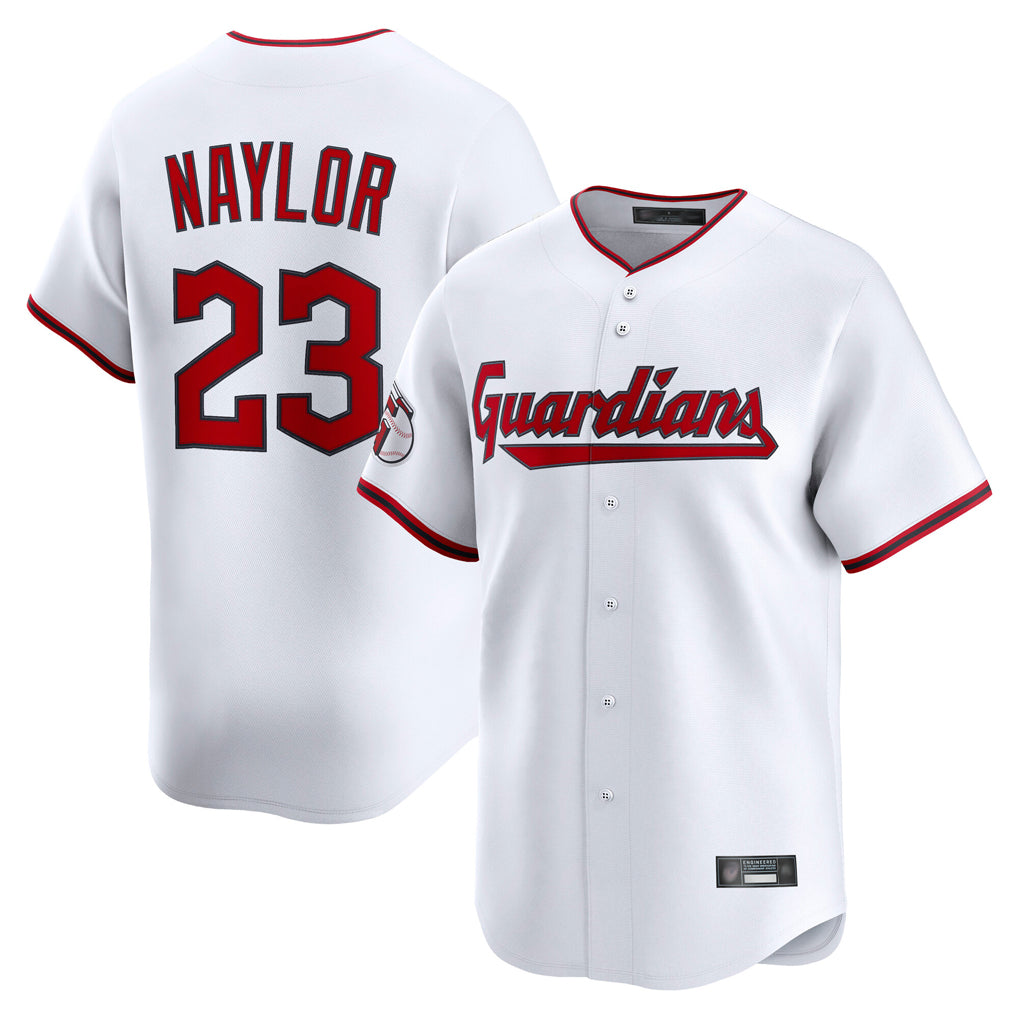 C.Guardians #23 Bo Naylor Player White Limited Home Game Fdoa Stitched Jerseys