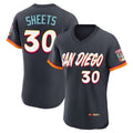 S.Diego Padres #30 Gavin Sheets Player Obsidian 2026 City Connect Home Limited Elite T-shirt Fdoa Stitched Jerseys