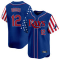 T.Bay Rays #12 Wade Boggs Player Royal 2025 Independence Day Vapor Premier Limited Fdoa Stitched Jerseys