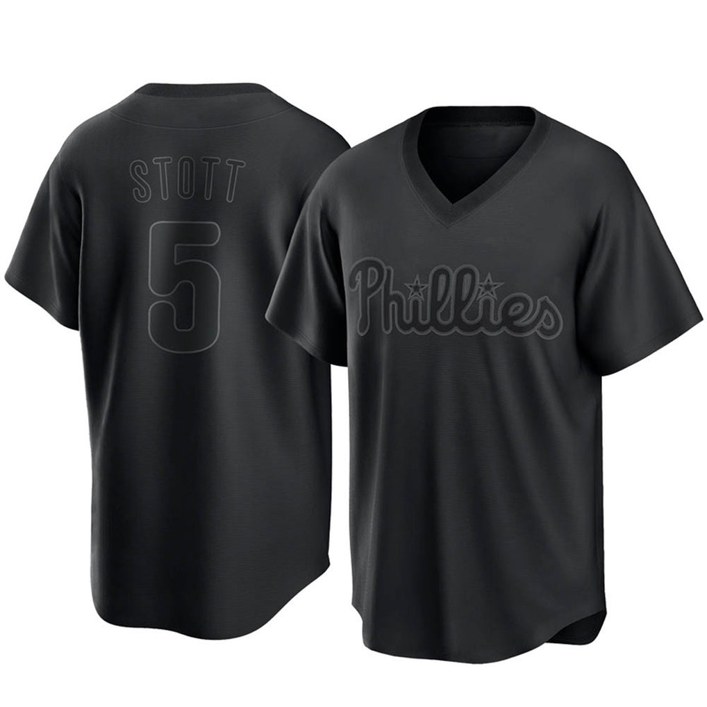 P.Phillies #5 Bryson Stott Player Black Pitch Fashion Limited T-shirt Fdoa Stitched Jerseys