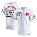 C.Reds #37 Tyler Stephenson Player White Speedway Classic Home Limited Fdoa Stitched Jerseys