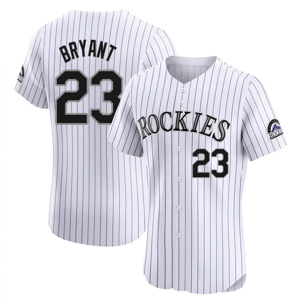 C.Rockies #23 Kris Bryant Player White Limited Elite Home Fdoa Stitched Jerseys