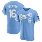 KC.Royals #16 Bo Jackson Player Light Blue Alt Limited Elite Home Fdoa Stitched Jerseys