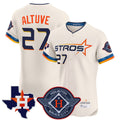 H.Astros #27 Jose Altuve Player Cream City Connect Texas Patch Vapor Premier Limited Elite Home Fdoa Stitched Jerseys